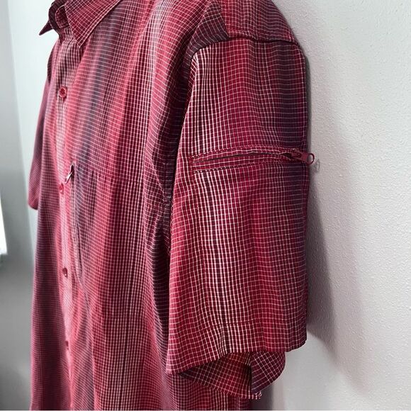 Mountain Dew Outdoor Red Plaid Button Down Shirt Size L - Picture 4 of 9